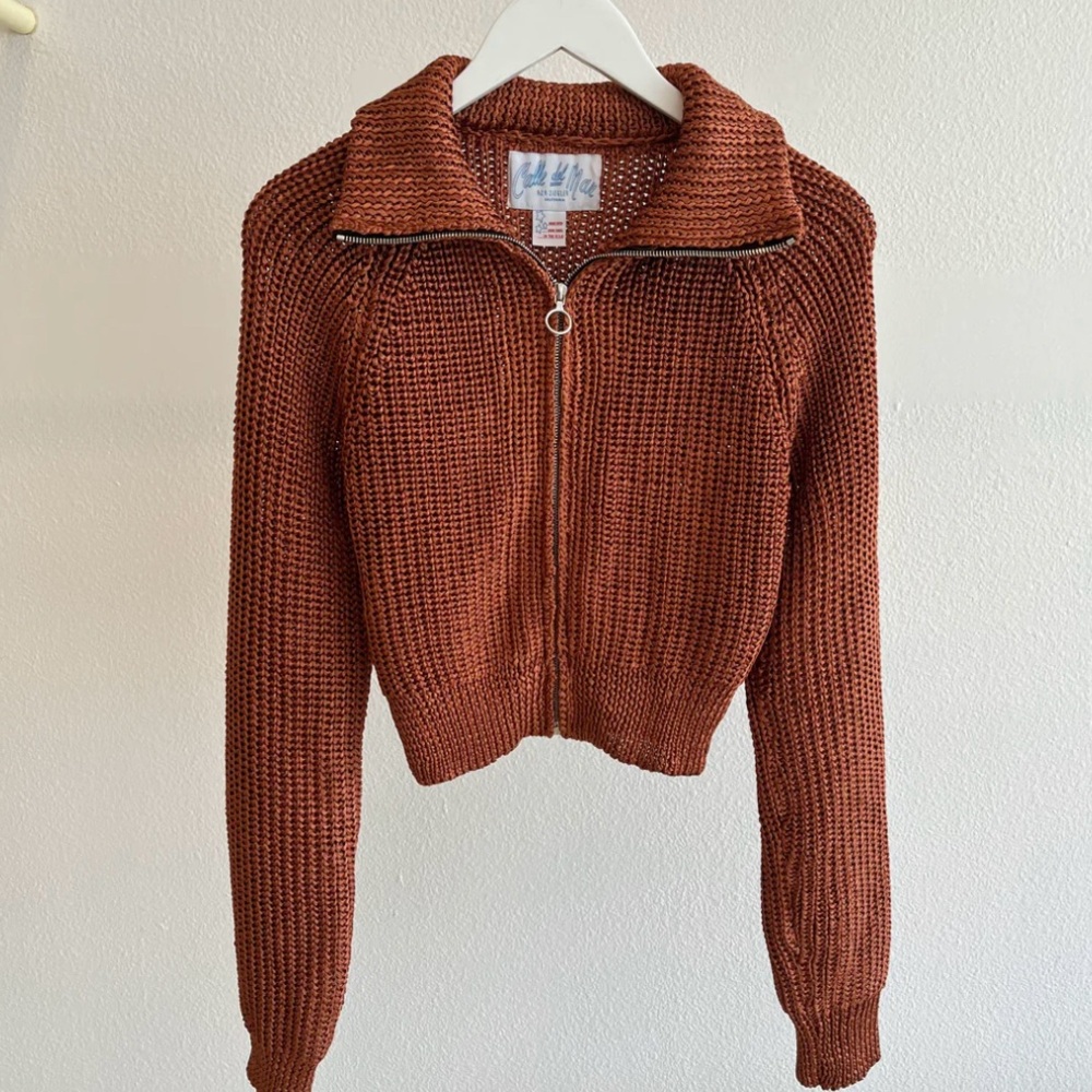 Calle Del Mar Knit Zip Up Cardigan - SAMPLE